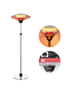 SS Free Standing Adjustable Electric Patio Heater